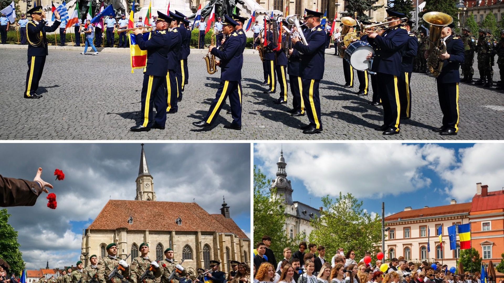 Cluj-Napoca sărbătorește Ziua Europei cu ceremonii oficiale, muzică și o expoziție spectaculoasă despre monedă și identitate