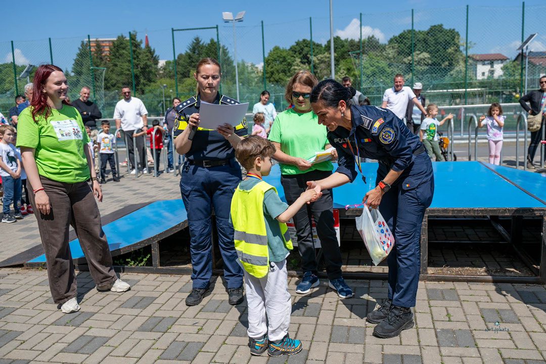 Finală cu emoții la Cluj! 150 de preșcolari din Cluj s-au luptat pe pistă pentru titlul de cel mai bun mic participant la trafic