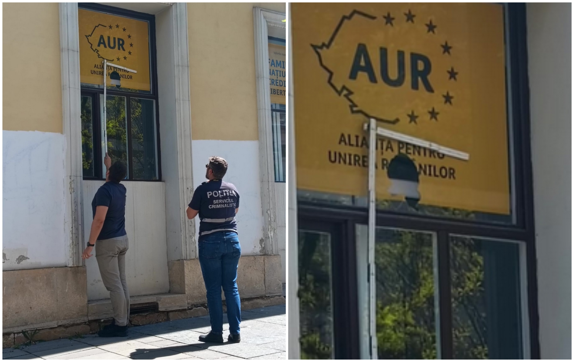 Sediul AUR Cluj, atacat cu pietre. Un geam a fost spart: „Spargerea geamurilor și vandalizarea unui sediu politic nu reprezintă un act de democrație”