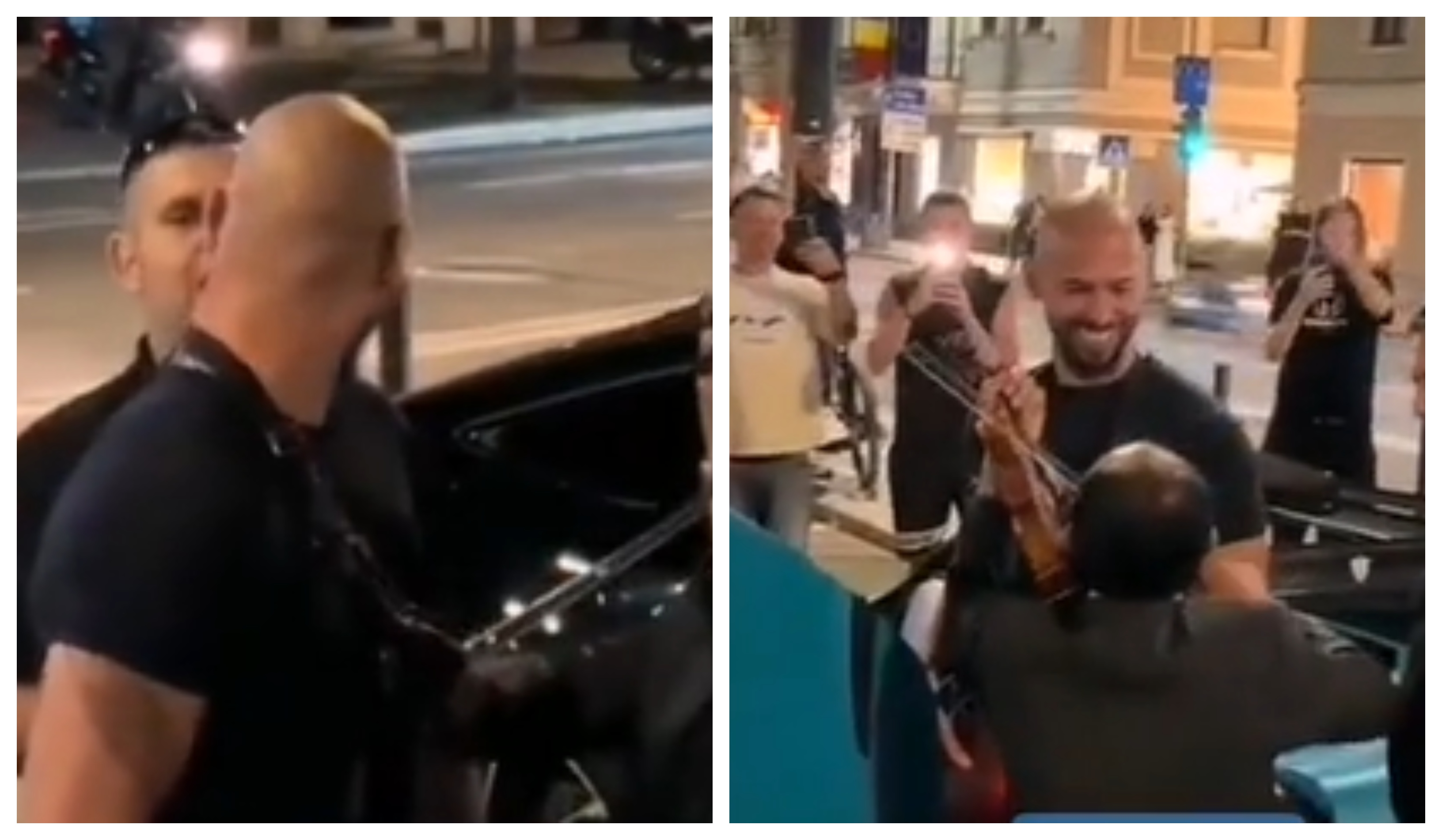 VIDEO. Andrew Tate, spectacol în centrul Clujului! A scos teancul de bani după ce un lăutar i-a cântat lângă bolid