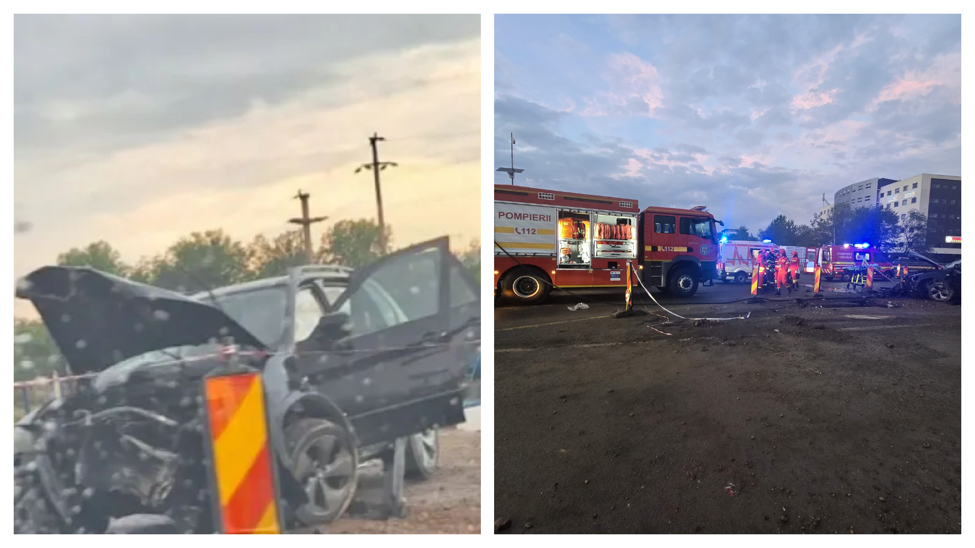 VIDEO. Praful s-a ales de BMW-ul implicat în accidentul de la VIVO Cluj! Șoferul băut a intrat direct într-un parapet de beton