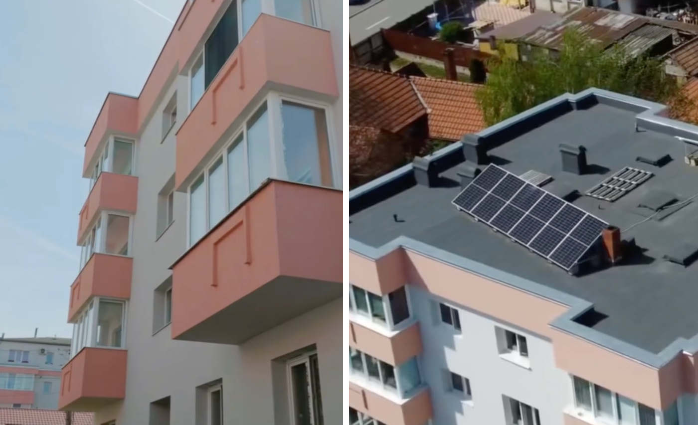 VIDEO. Transformare uriașă la blocurie din Florești: 9 clădiri au primit panouri solare, stații de încărcare și fațade noi cu 23 de milioane de lei