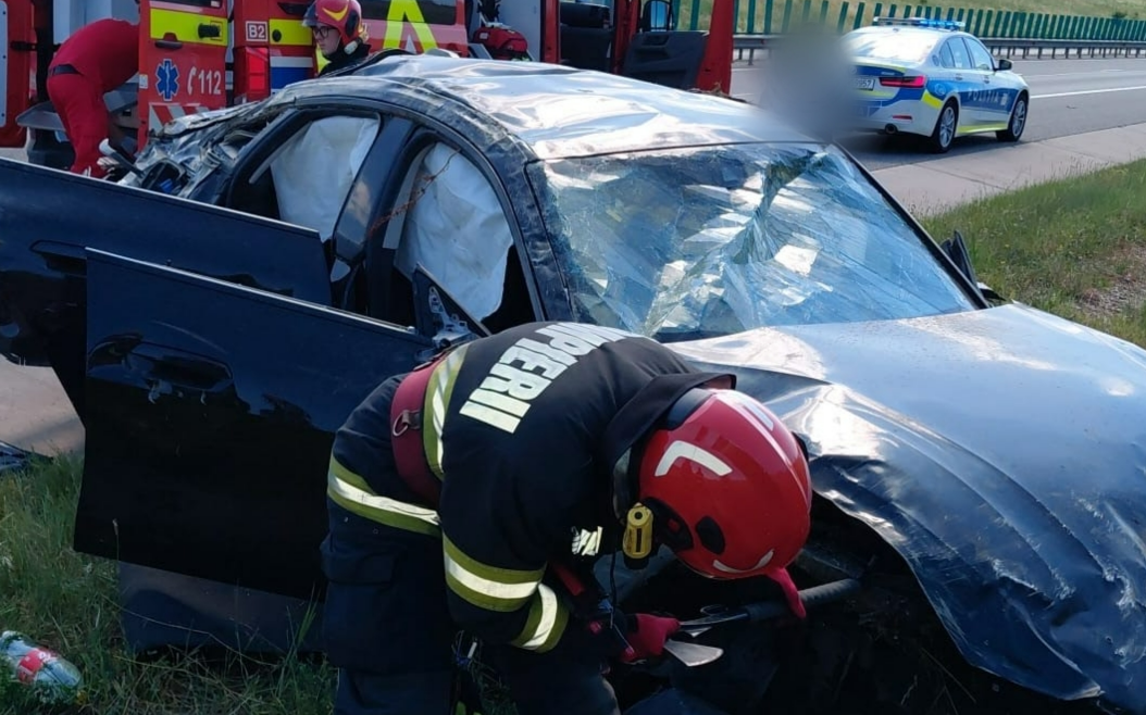 Accident acum pe Autostrada A3, sensul Turda–Gilău: Un bărbat, transportat de urgență la spital Trfaic afectat