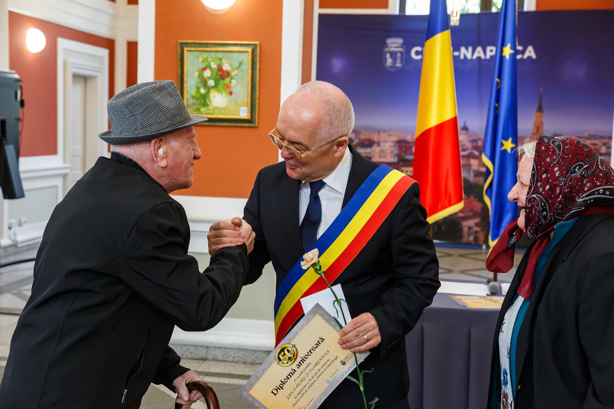Aproape 100 de cupluri din Cluj, premiate de Primărie pentru 50 de ani de căsnicie. Vor primi câte 1.000 de lei și Diploma de Aur din partea Primăriei