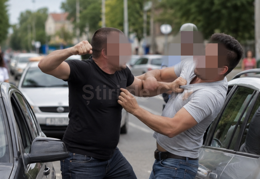 Bătaie în trafic între doi șoferi clujeni, ziua în amiaza mare: Nu ne mai țin nervii? Ambii au fost reținuți de polițiști