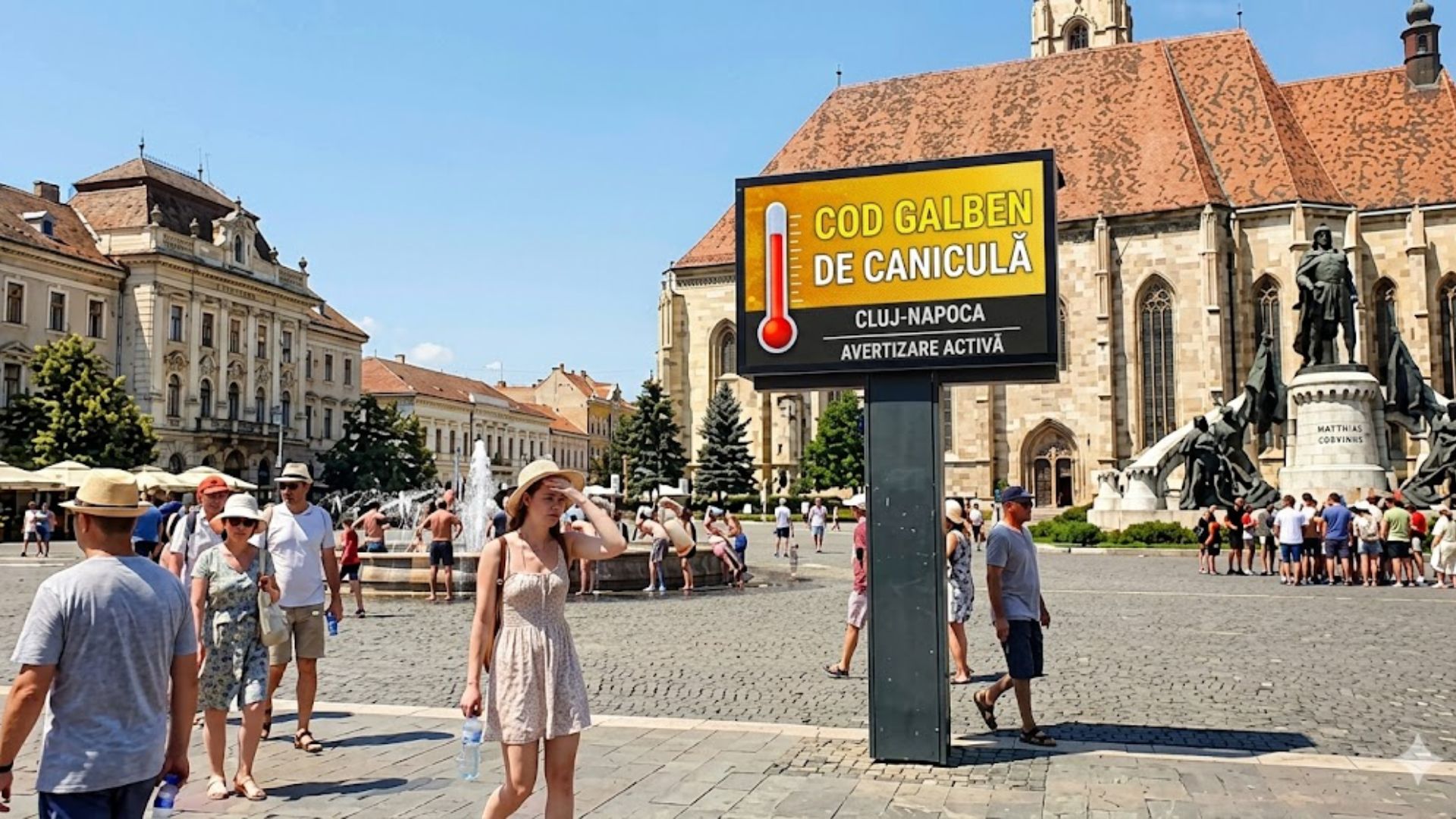 Clujul și Transilvania intră sub COD GALBEN de căldură: Temperaturile urcă până la 36 de grade, iar meteorologii avertizează asupra caniculei