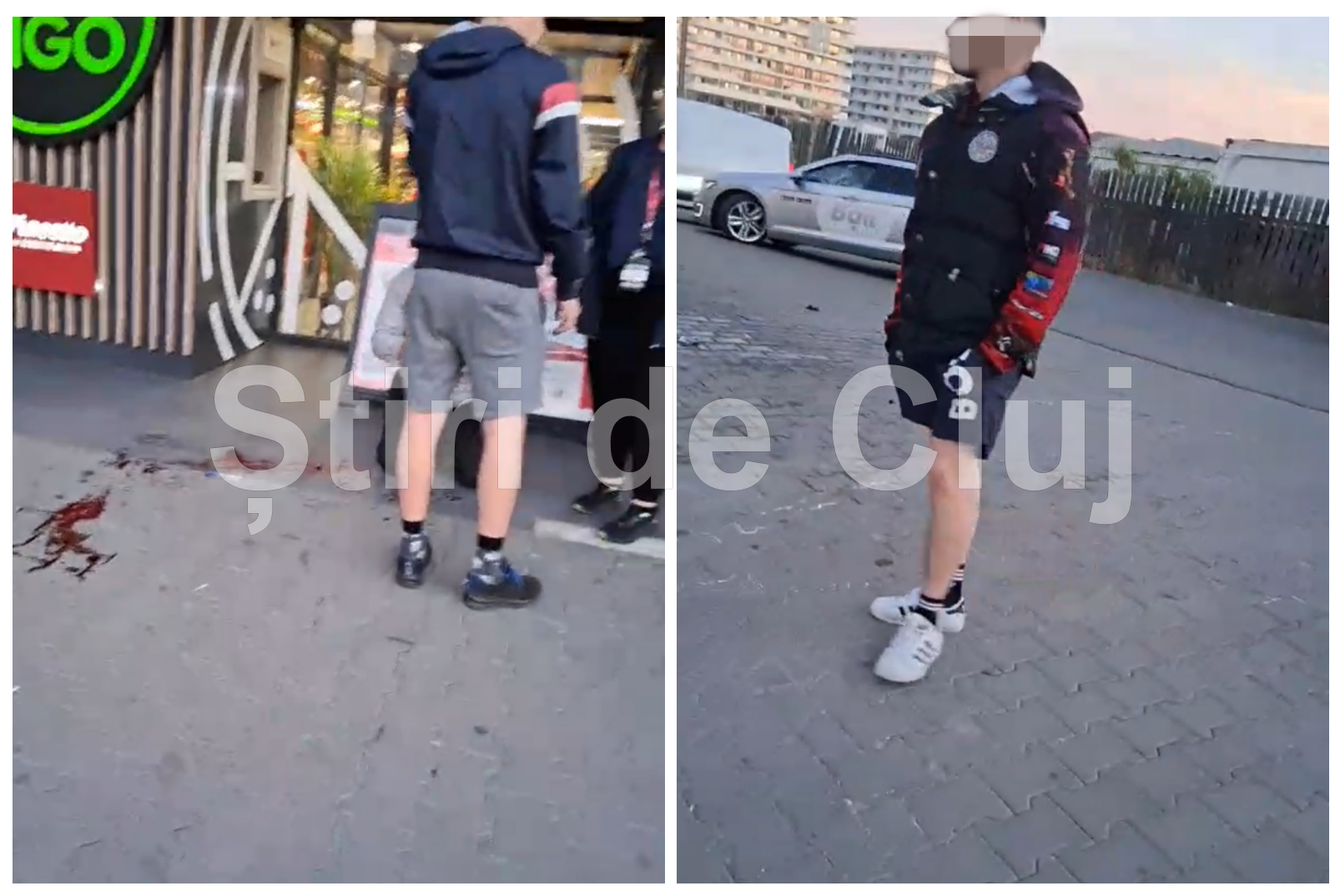 EXCLUSIV VIDEO. Paznicul unui magazin din Cluj, bătut și lăsat într-o baltă de sânge după ce a oprit un furt. Angajatele curajoase au intervenit