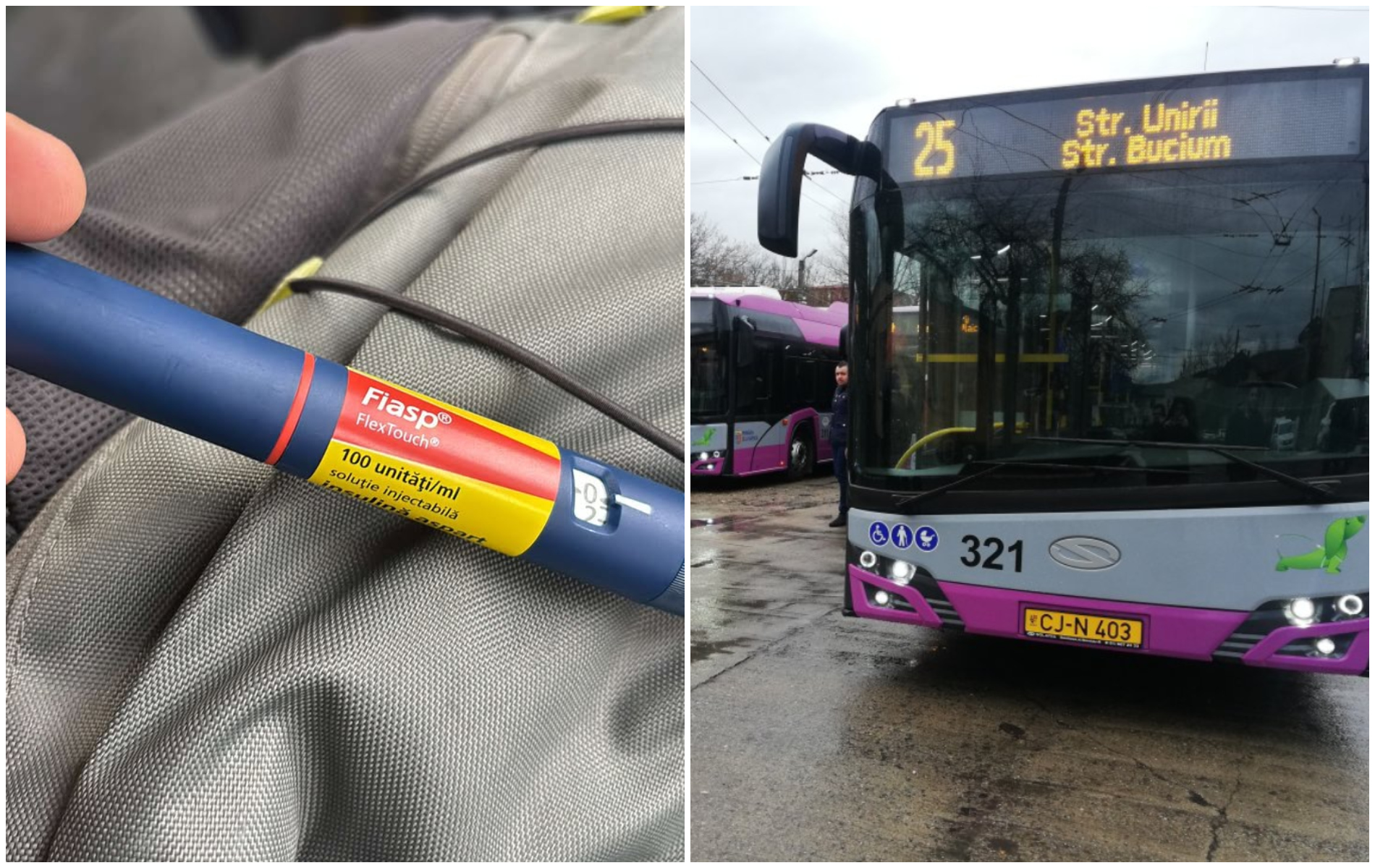 Gest măreț într-un autobuz din Cluj. Un călător a găsit o injecție cu insulină și a făcut tot posibilul să ajungă înapoi la proprietar: „Am sunat la 112”
