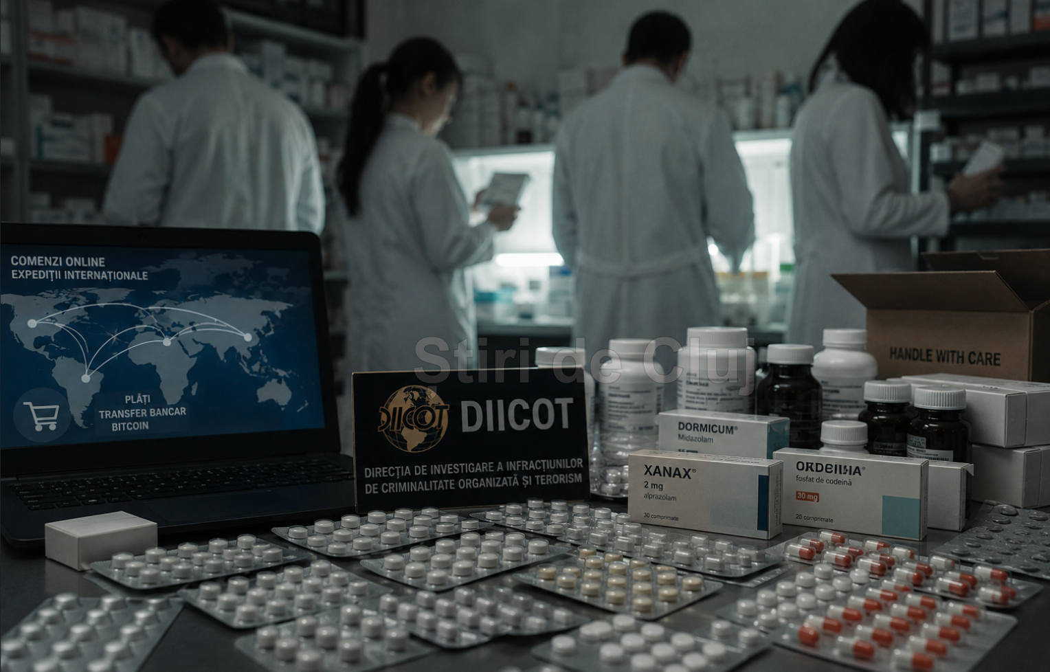 Medici, farmaciști, profesori și afaceriști din Cluj implicați în cea mai mare rețea ilegală cu medicamente cu regim special. Au vândut de 12 milioane euro