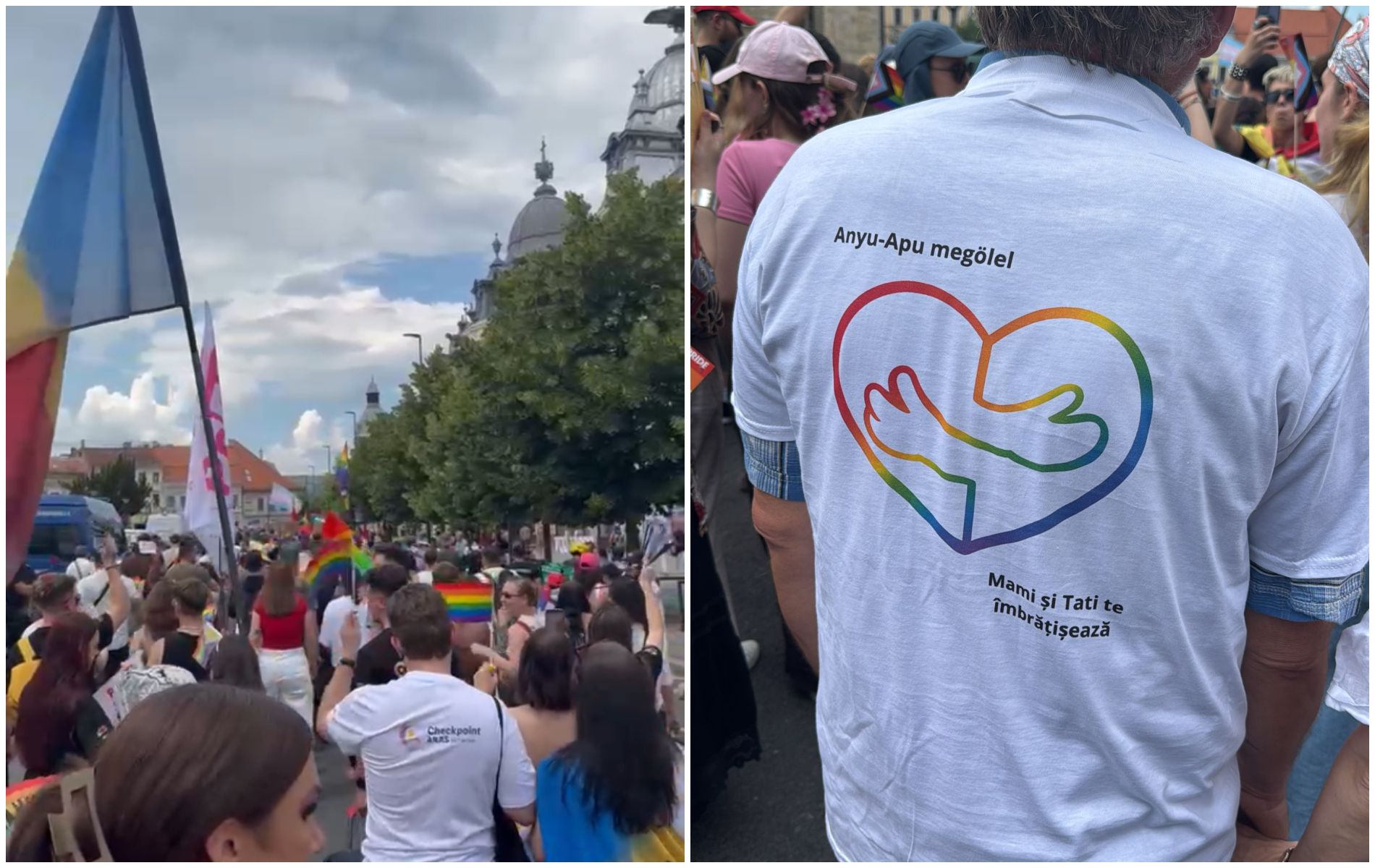 VIDEO. Mii de oameni la marșul Cluj Pride. Participă mulți susținători ai comunității LGBT. Oamenii flutură stegulețe curcubeu și sunt veseli