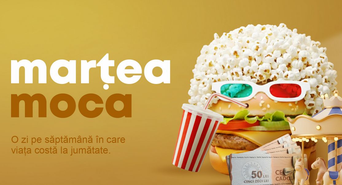 VIDEO. Nu rata oferta! Doar astăzi, marți, 2 iunie! Marțea Moca aduce oferte 1+1 la pizza, burgeri, shaorma și înghețată la Iulius Mall Cluj