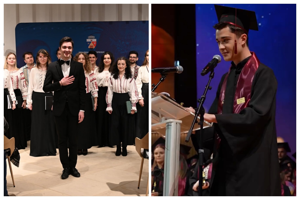 VIDEO. Tineri valoroși: Darius Toma, sef de promoție 2026, dirijor, la Academia de Muzică din Cluj! A terminat facultatea cu o performanță rară: Media 10!