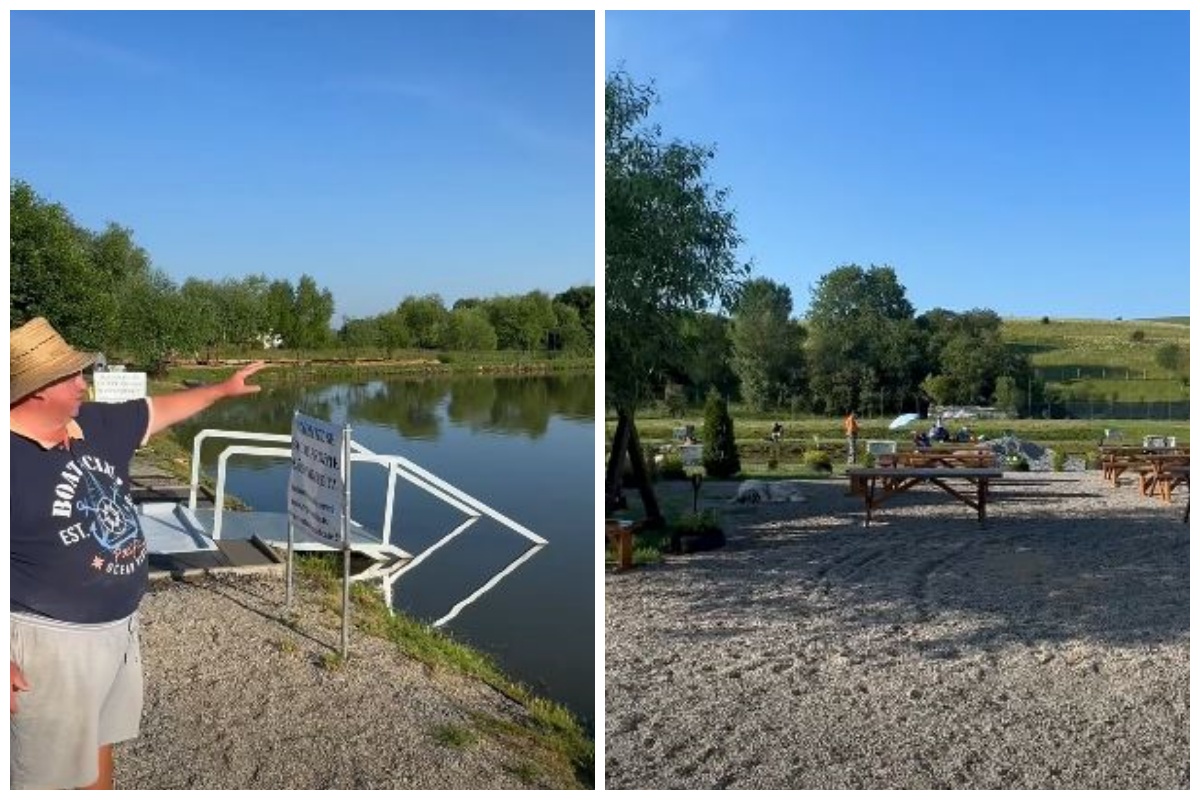 VIDEO Un clujean a făcut ceea ce Boc nu reușește de mulți ani. Loc de scăldat de 1 hectar, gratuit! „Inițial l-am făcut pentru familia noastră”