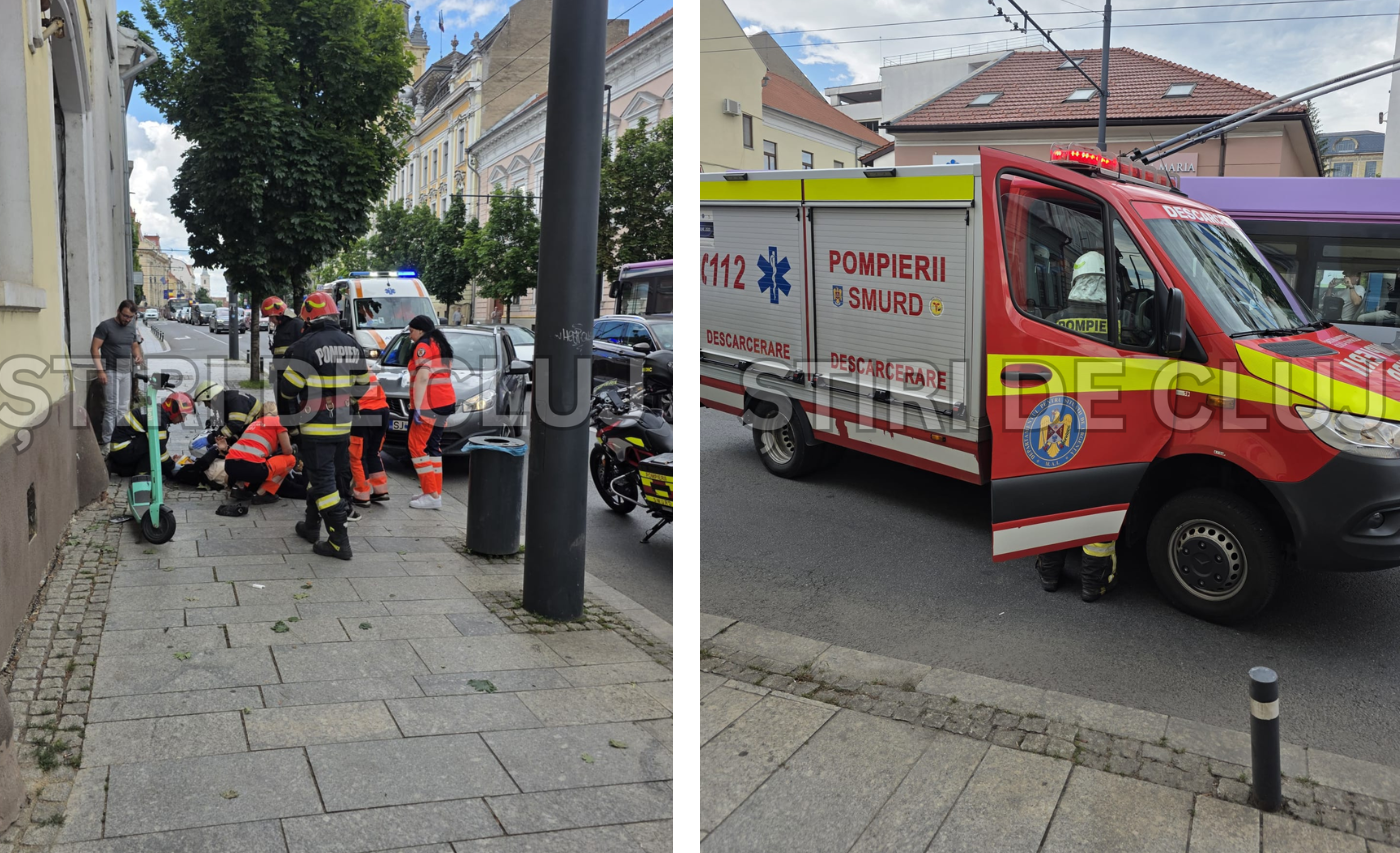 VIDEO. Un șofer de 30 de ani, vinovat pentru accidentul de pe Moților: Nu s-a asigurat la schimbarea direcției și a intrat direct în biciclist