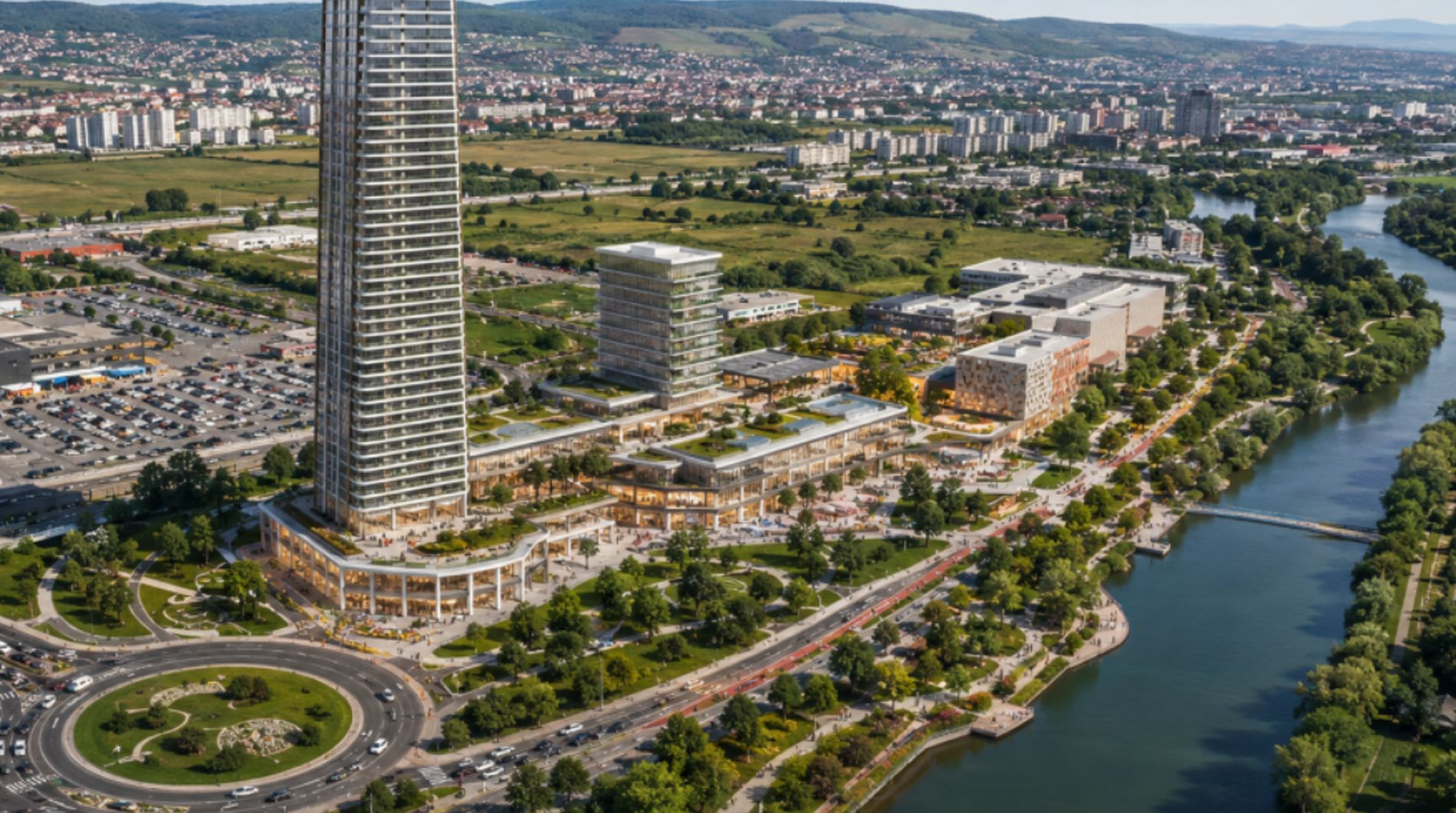 Zgârie-norul de 33 de etaje de la intrarea dinspre Florești, blocat la Comisia de Urbanism. CTATU a dat aviz negativ după opoziția Primăriei și a USAMV