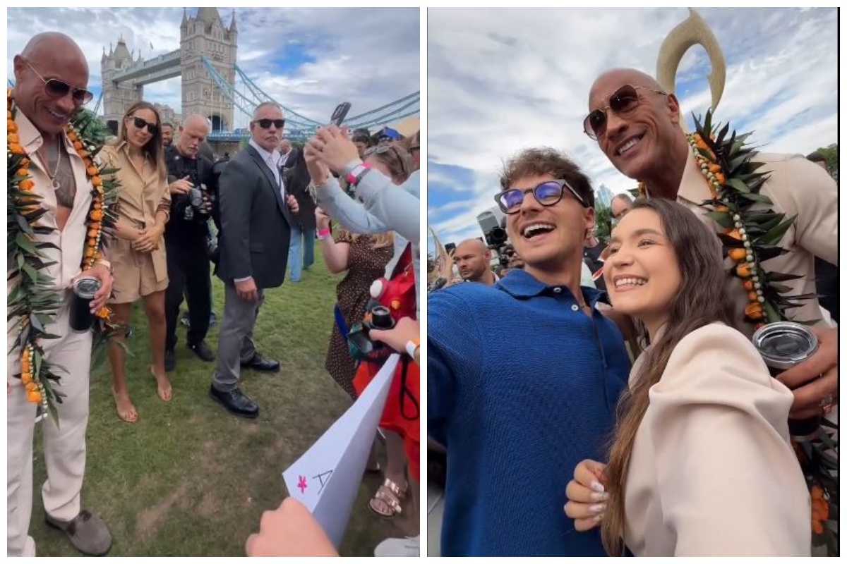 VIDEO Doi tineri din Cluj, întâlnire de neuitat cu actorul preferat, celebrul Dwayne ”The Rock” Johnson. Ce sfat pentru căsătorie au primit