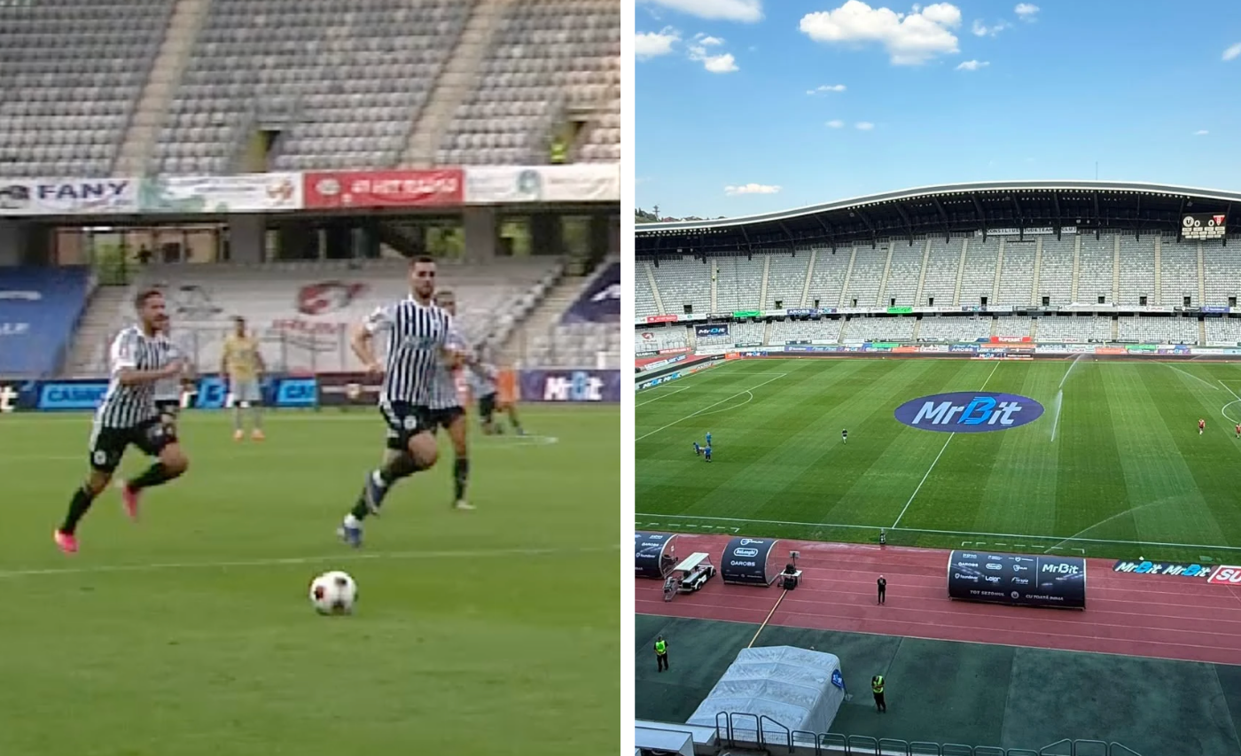 Gol, U Cluj pe Cluj Arena! Pentru prima dată în istorie, un meci de campionat s-a putut juca la doar 7 zile dupa un mare festival: Gazonul arată ca nou