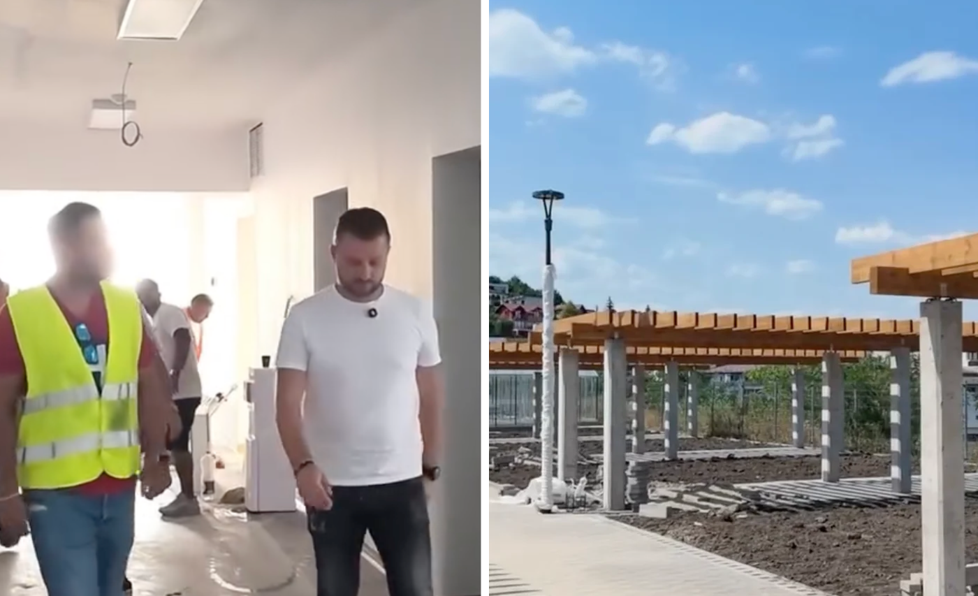 VIDEO. Vești bune pentru elevii din Florești! Zeci de muncitori lucrează la finisaje, iar noile săli de clasă ar urma să fie gata la timp pentru elevi